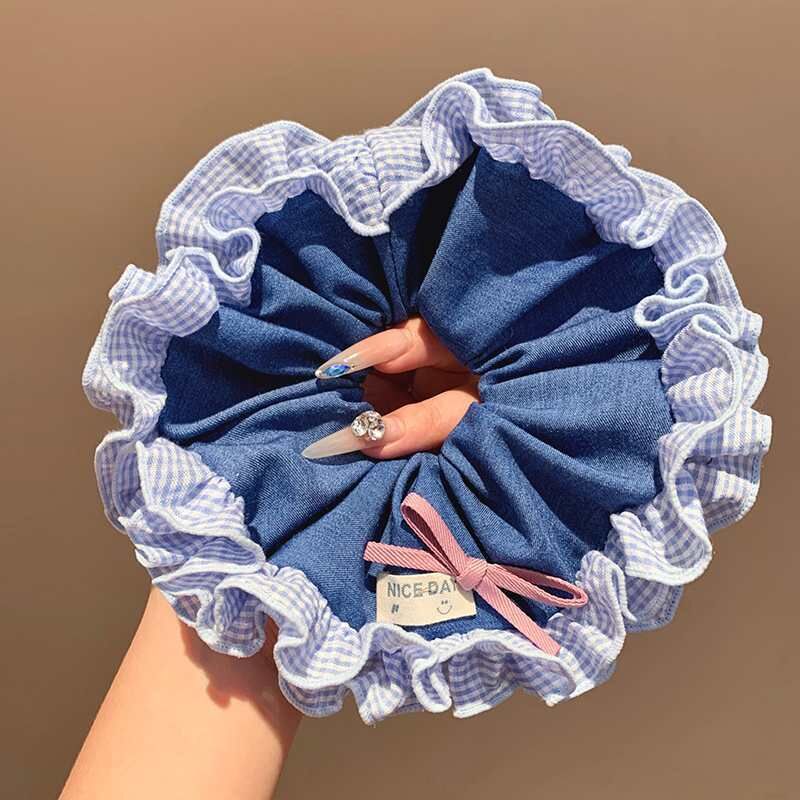 [3 FOR RM10] Blue Sweetheart Bubble Scrunchies