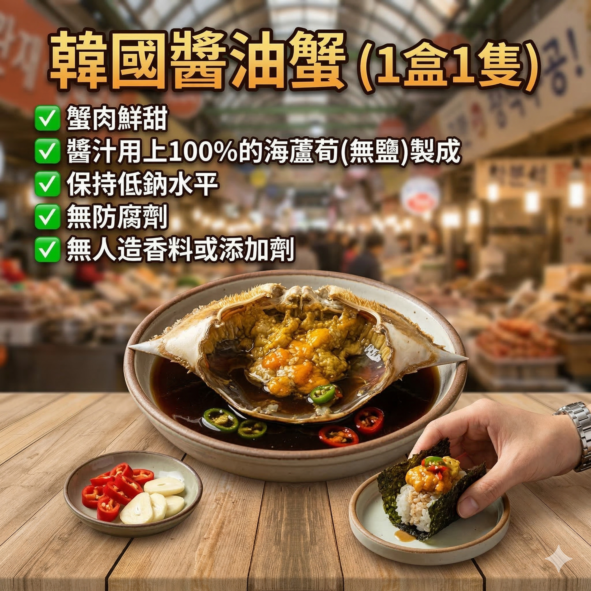 【直播凍貨】LX031101 醬油蟹 (1盒1隻)