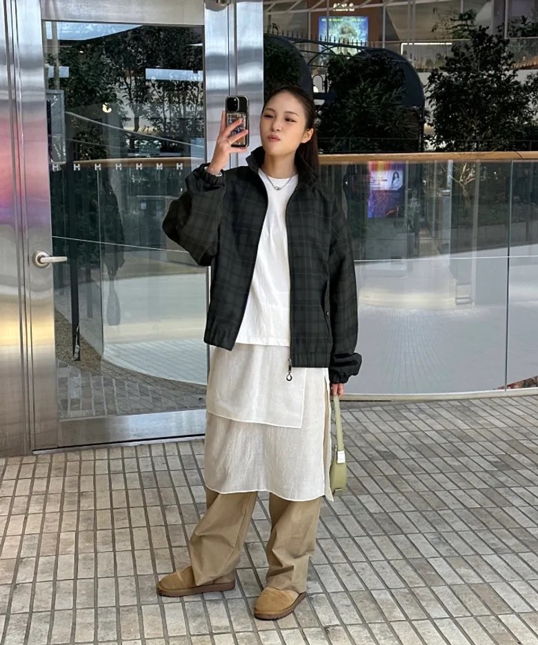 【OWN】Dimitri Black 立領 格紋 外套 鈕扣 拉鍊 復古 潮流 防水 防風 秋冬 不分男女 黑色 灰色 綠色 咖啡色 DBF1JP02