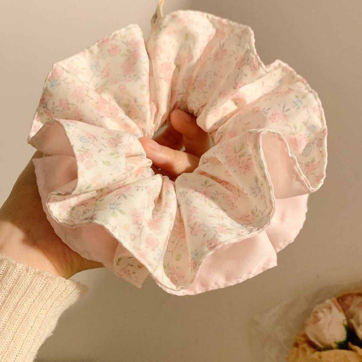 [2 FOR RM10] Summer Vacation Pink Floral Bow Scrunchies