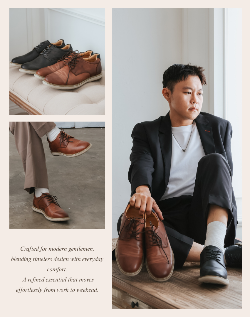 Sanly Joy 布萊恩紳士鞋 男士真皮皮鞋 日常紳士風穿搭
