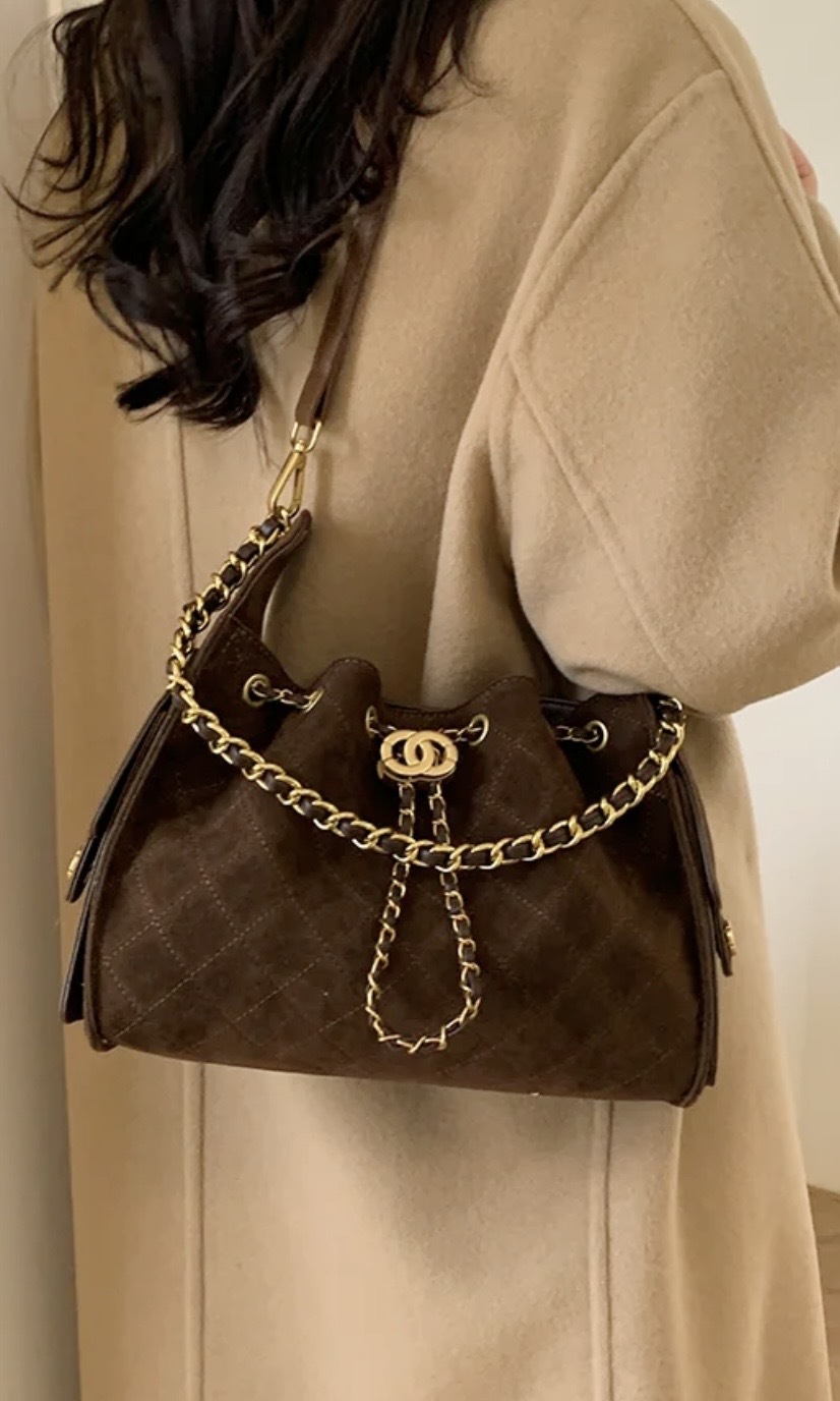 Chanel 25 Mini Hobo 啡色(麂皮)