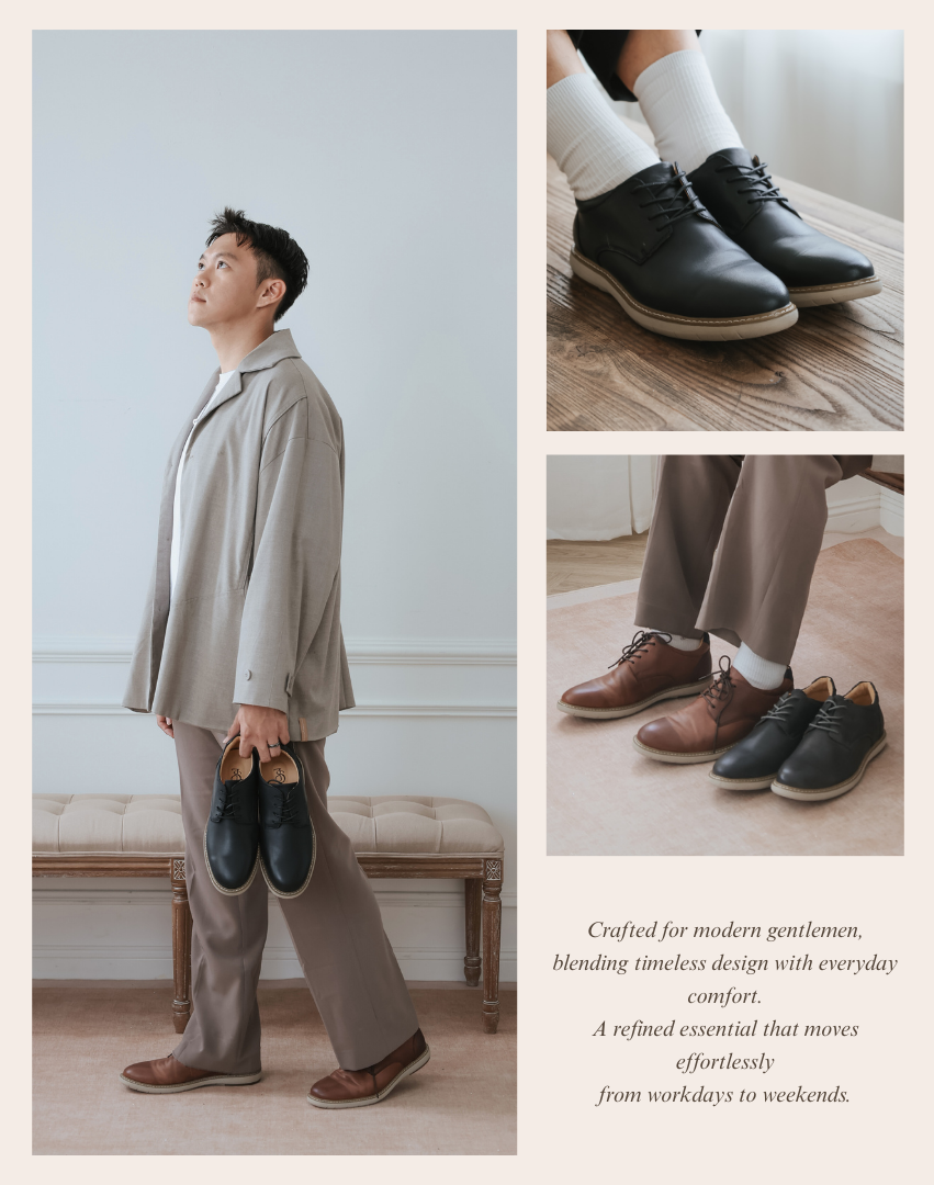 Sanly Joy 布萊恩紳士鞋 男士皮鞋細節與穿搭展示