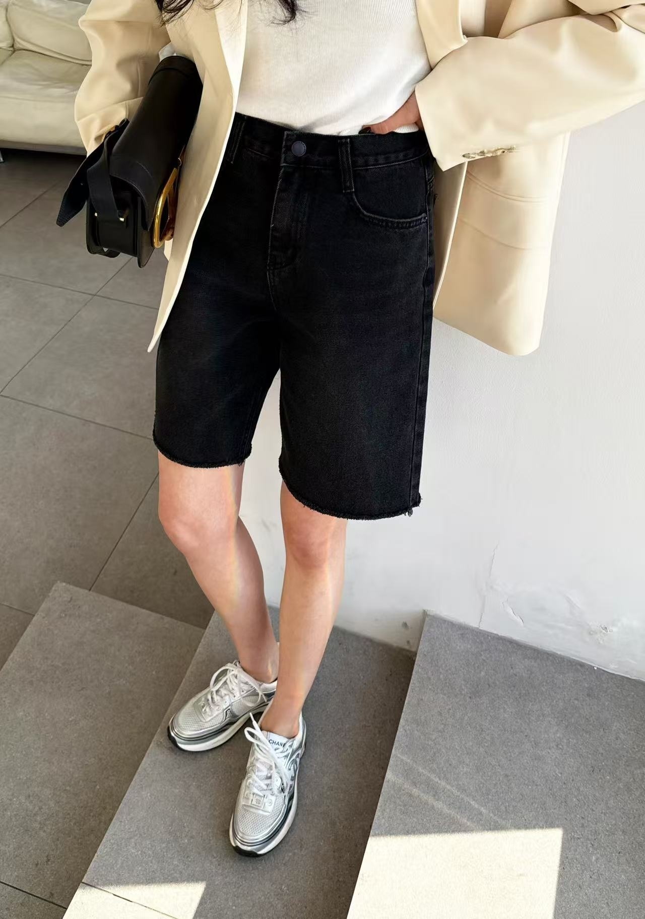 189 正韓修身直筒四分褲