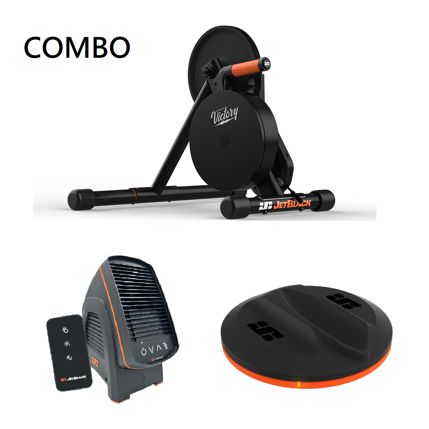 Jetblack VICTORY 直軀智能騎行台 + 轉向座+ 風扇 (組合套裝)