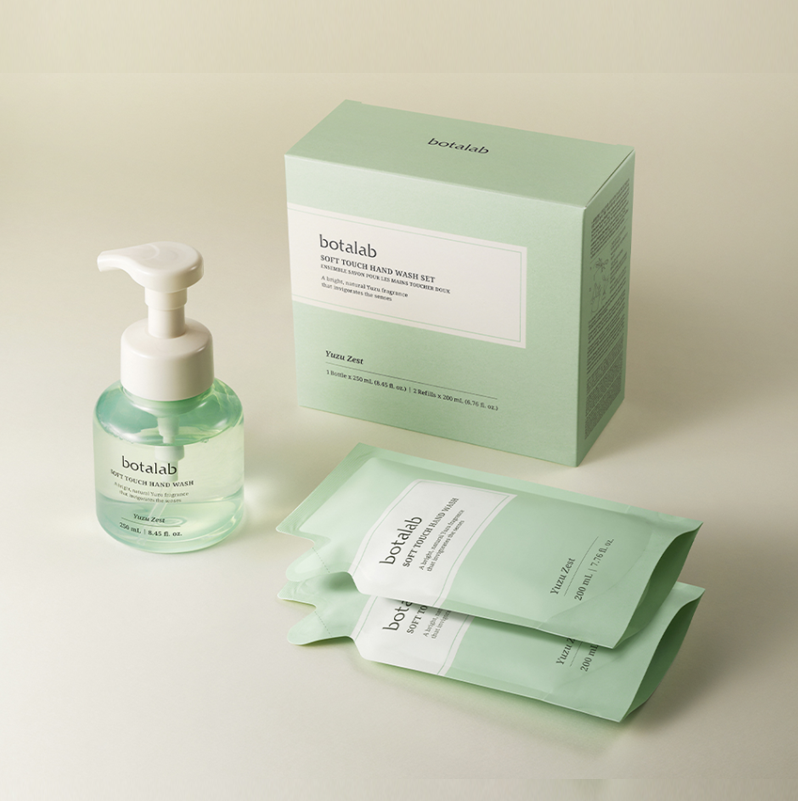 預訂4月上旬到【Riman botalab 秀魅 積雪草柔觸洗手液 套裝】