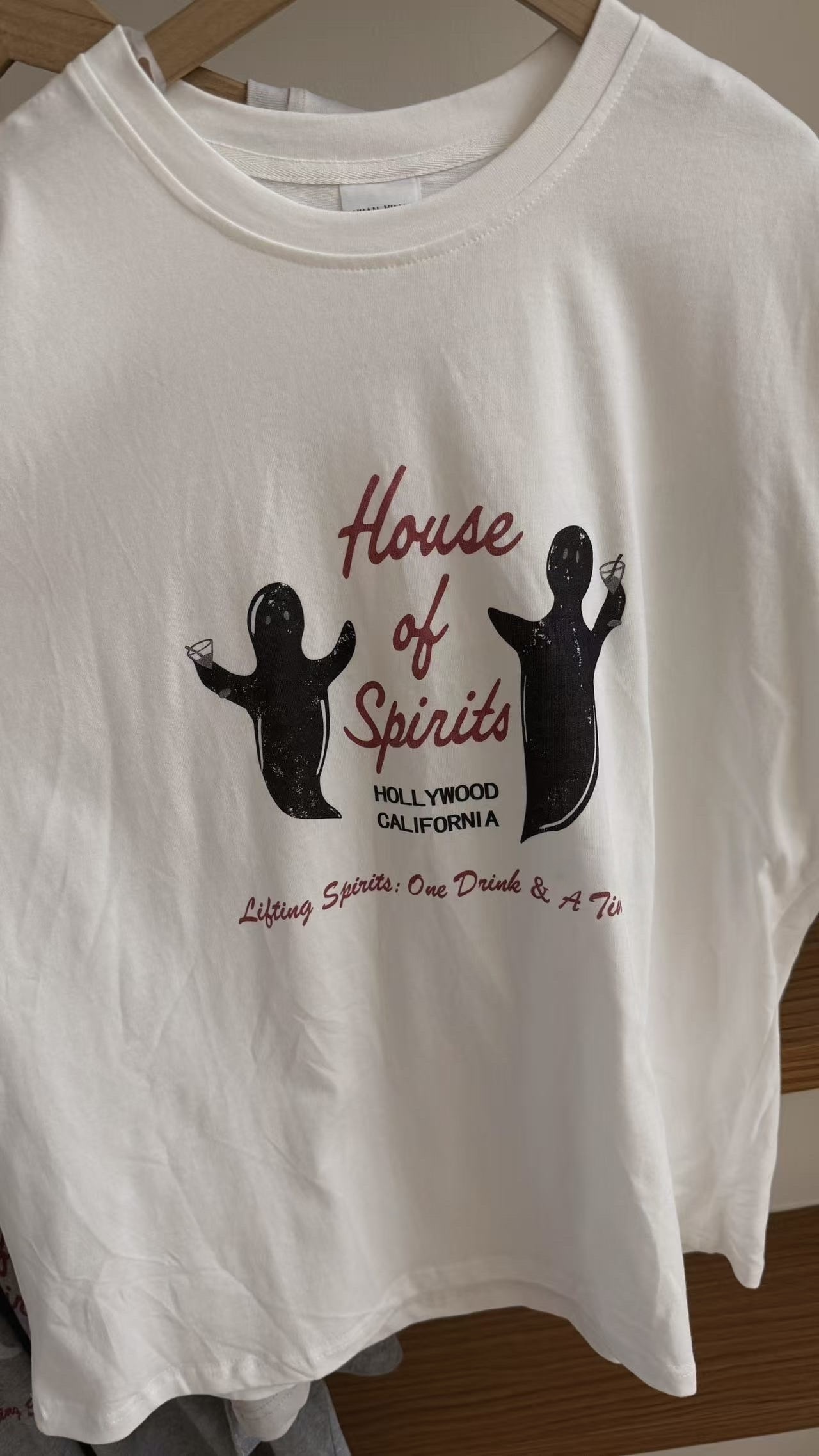 666 可愛幽靈磨毛大T