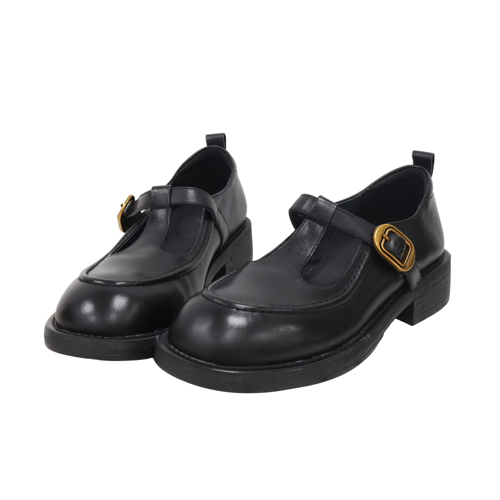 圓頭金釦瑪莉珍鞋 -2色