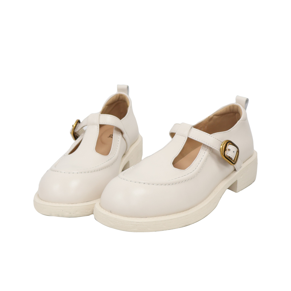 圓頭金釦瑪莉珍鞋 -2色