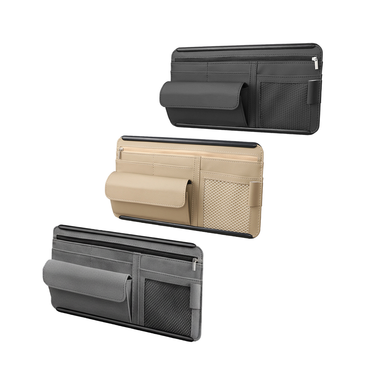 皮革遮陽板收納袋