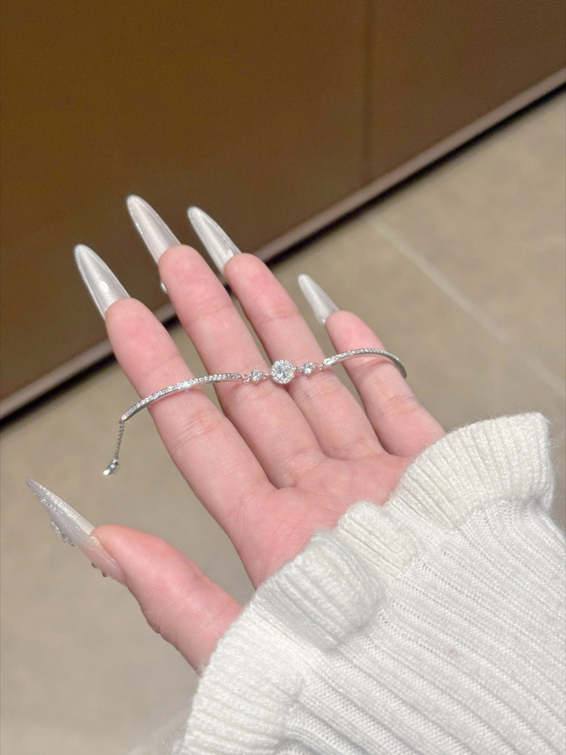 KADER 滿鑽小太陽 半鐲半鏈 手鍊