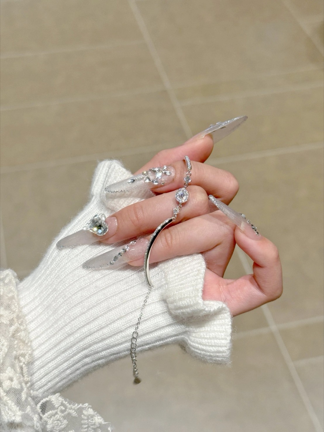 KADER 滿鑽小太陽 半鐲半鏈 手鍊