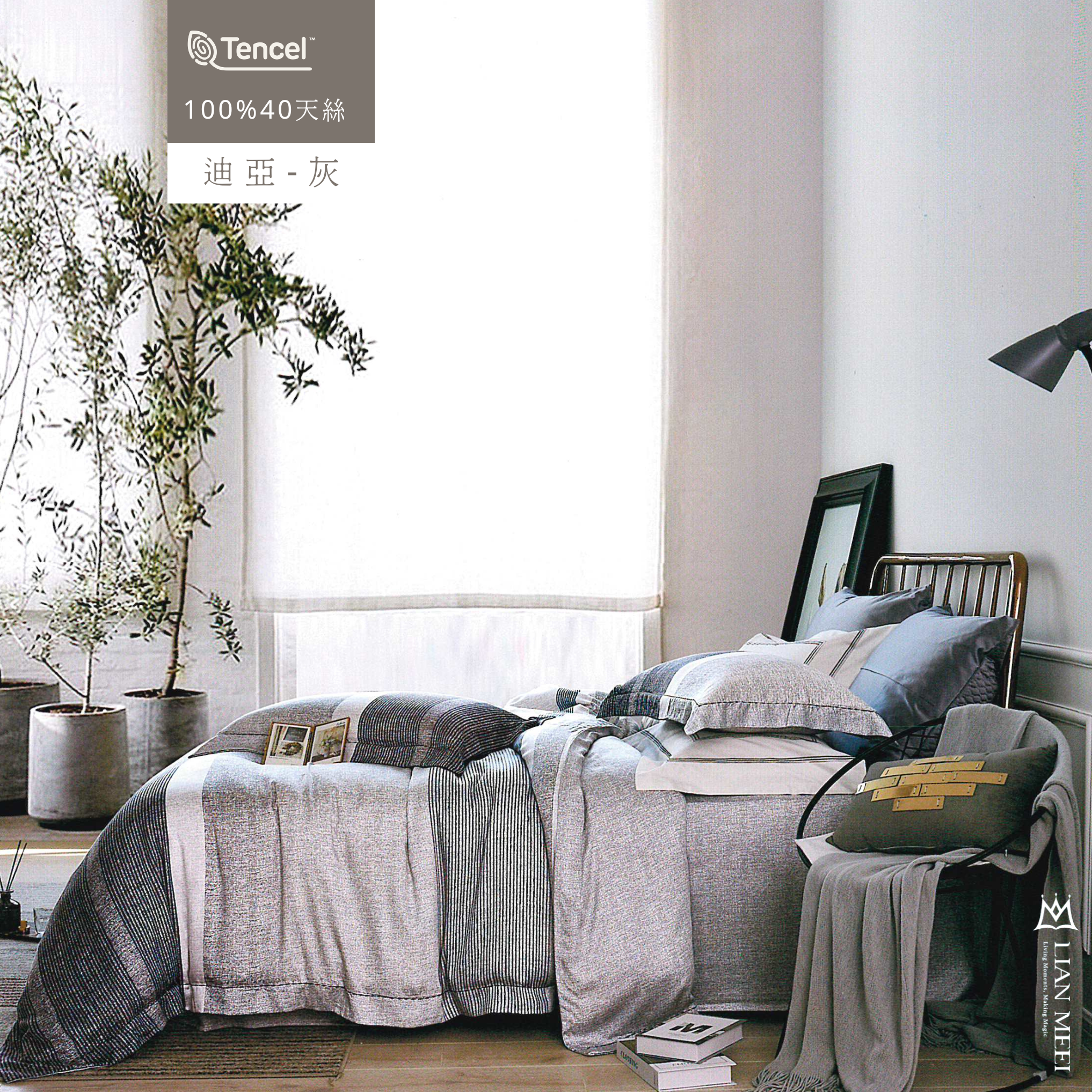 100%天絲40支|迪亞-灰