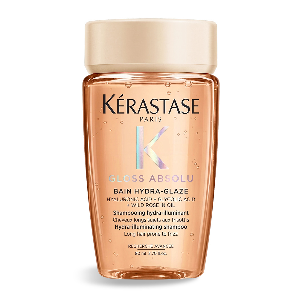 KERASTASE 卡詩 釉光香頌玫瑰髮浴(80ml)-國際航空版