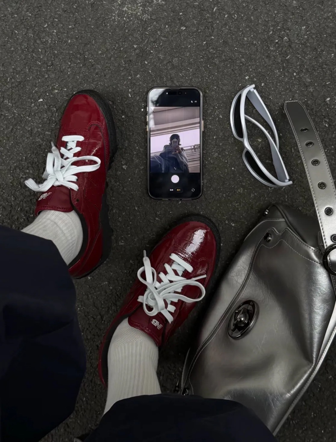 NEW BALANCE NB GATOR RUN 復古亮皮 鱷魚紋 薄底鋸齒鞋 二色