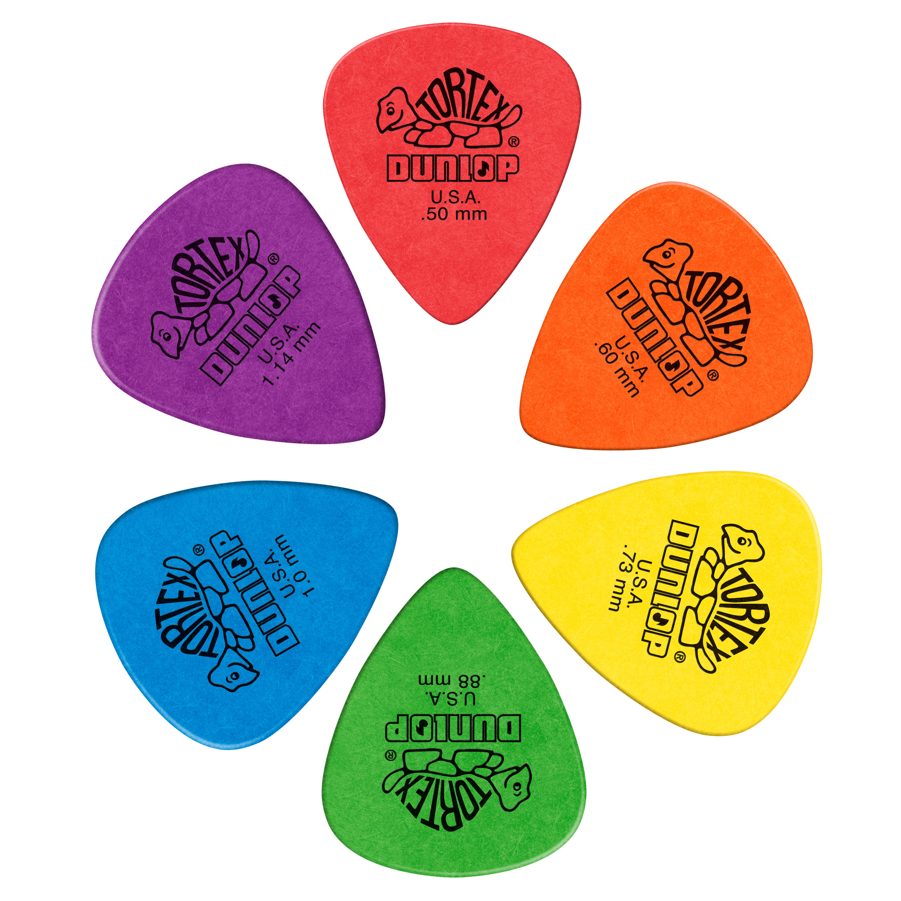 Dunlop 小烏龜 JDGP-418R系列 TORTEX STANDARD Pick 彈片 ｜ 418R.50(紅) / 418R.60(橘) / 418R.73(黃) / 418R.88(綠) / 418R1.0(藍) / 418R1.14(紫)