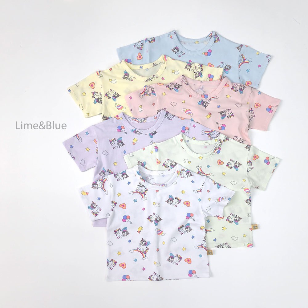 正韓夏Limeblue 六色獨角獸家居服