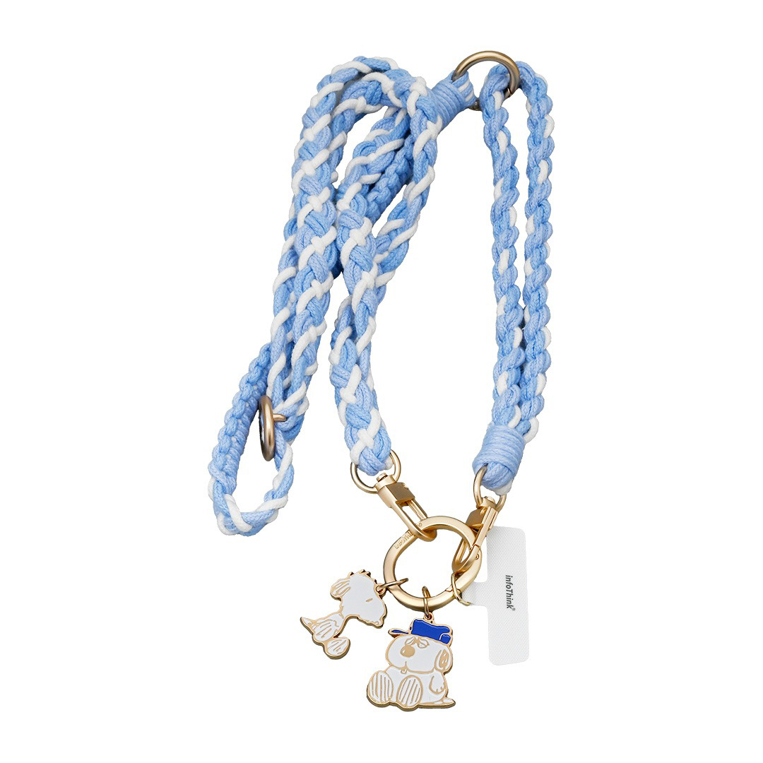 infoThink ｜史努比系列手機編織頸掛繩- 歐拉夫【infoThink 官方授權經銷】