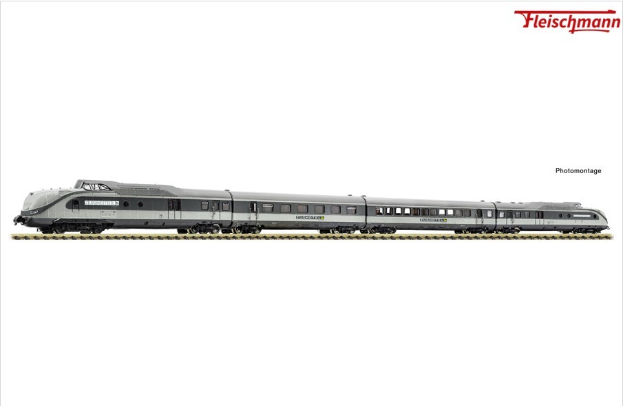 Fleischmann 7770009 N規 四件組：RailAdventure BR 601「Zughotel」柴油動車組，第六時代，附音效