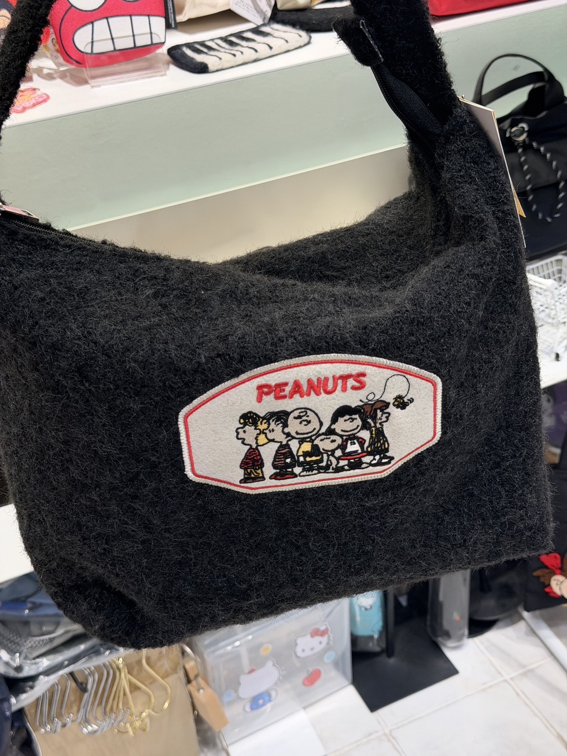 韓國限定 史努比 羔羊毛側背包