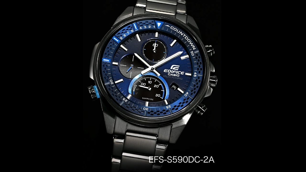 Casio Edifice EFS-S590DC-2A 纎薄 太陽能 藍寳石鏡面 賽車 手錶 (香港行貨)