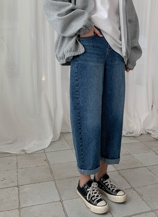 ᴴᴼᵀ ▸▸店長推薦◃◃ 春夏新款/深單寧車線蘿蔔褲 MANIFEST正韓🇰🇷