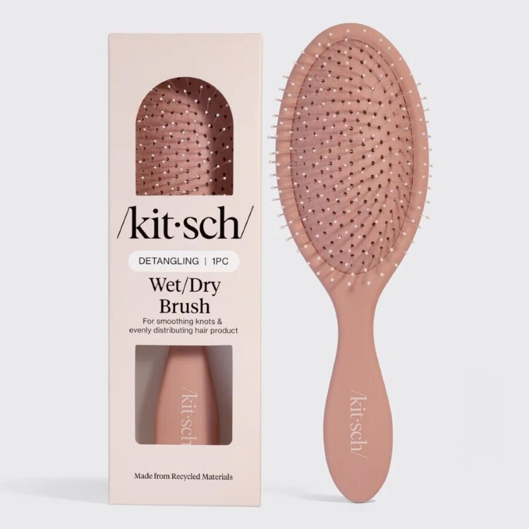 美國 Kitsch 完美日常乾濕兩用髮梳 粉