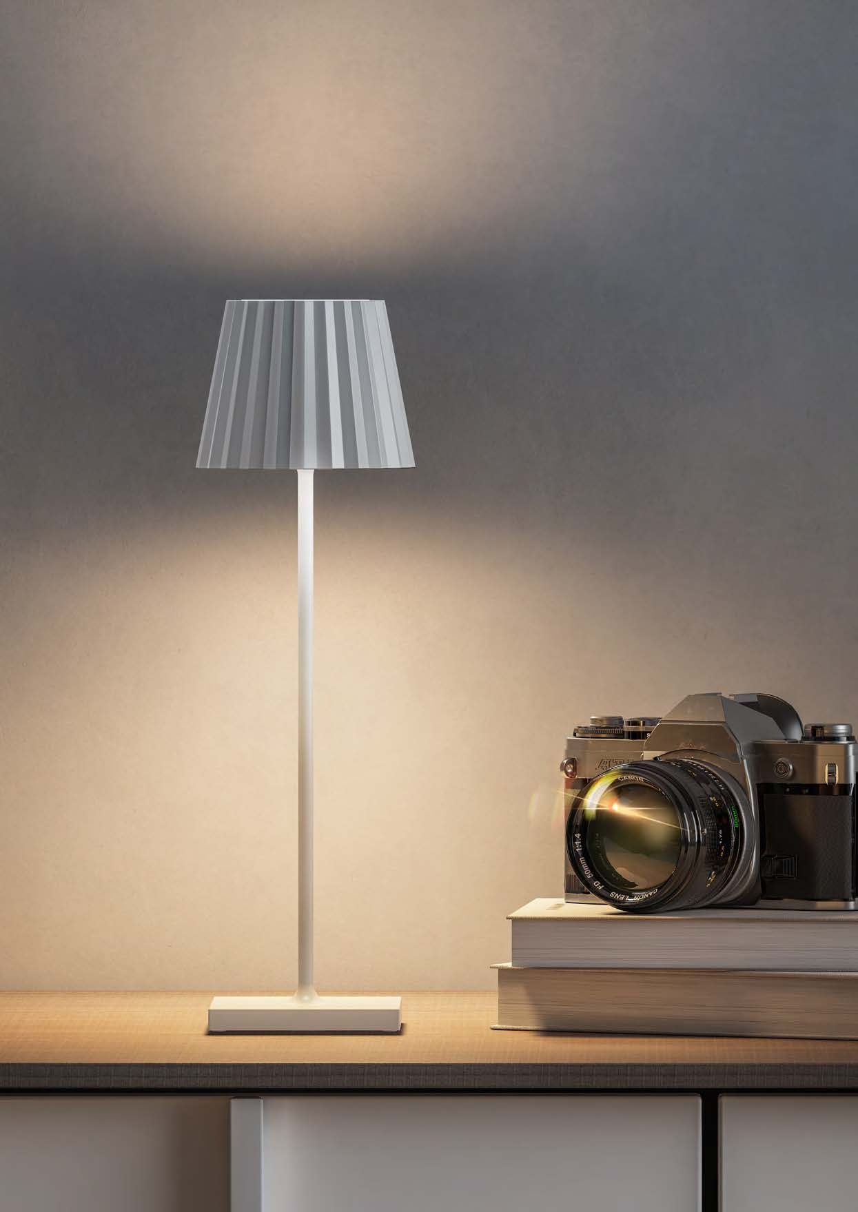 義大利UBIQUA-Pinup 優雅百褶美|無線 桌燈-大款