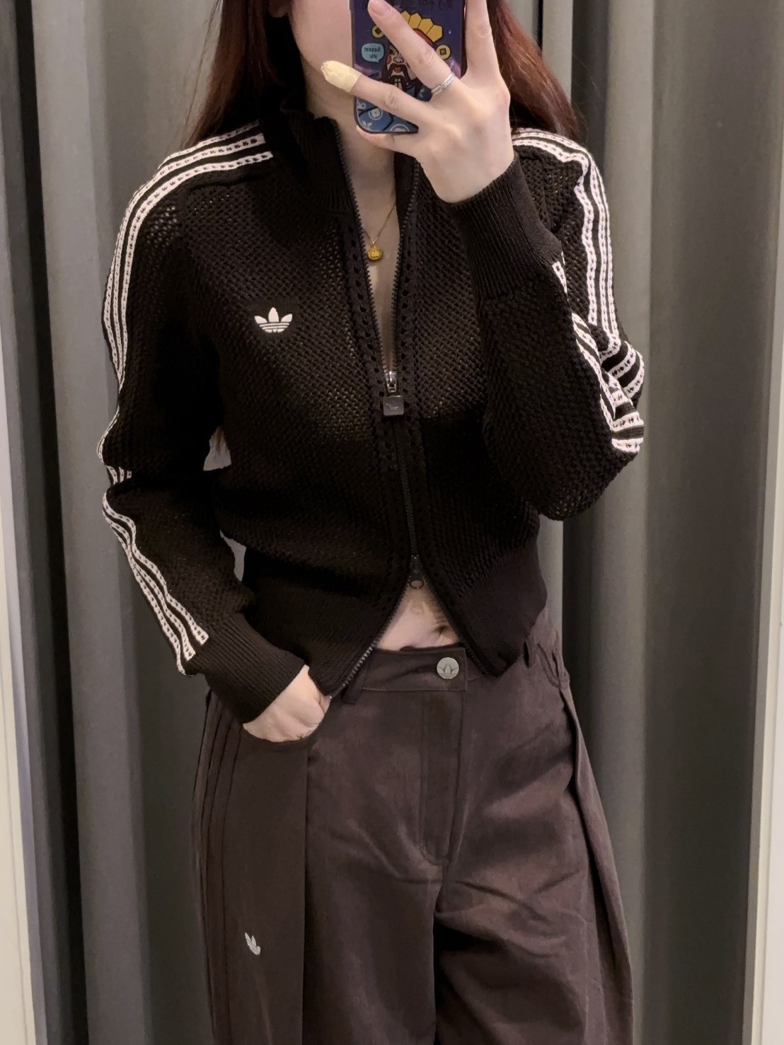 宋雨琦同款 ADIDAS ORIGINALS FIREBIRD 編織 簍空洞洞 外套 二色