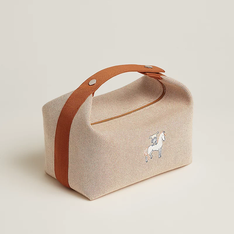 Hermes Bride-a-Brac Cabriole case print biscuit GM 飯盒包啡色圖案