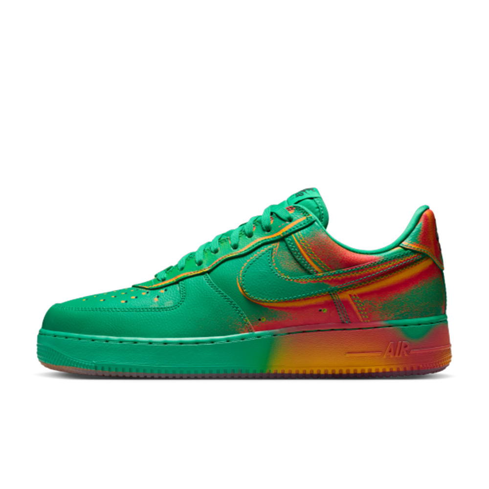 Nike Air Force 1 Low '07 紅綠漸層 皮革 透氣 氣墊 休閒鞋 男鞋 IB6834-300