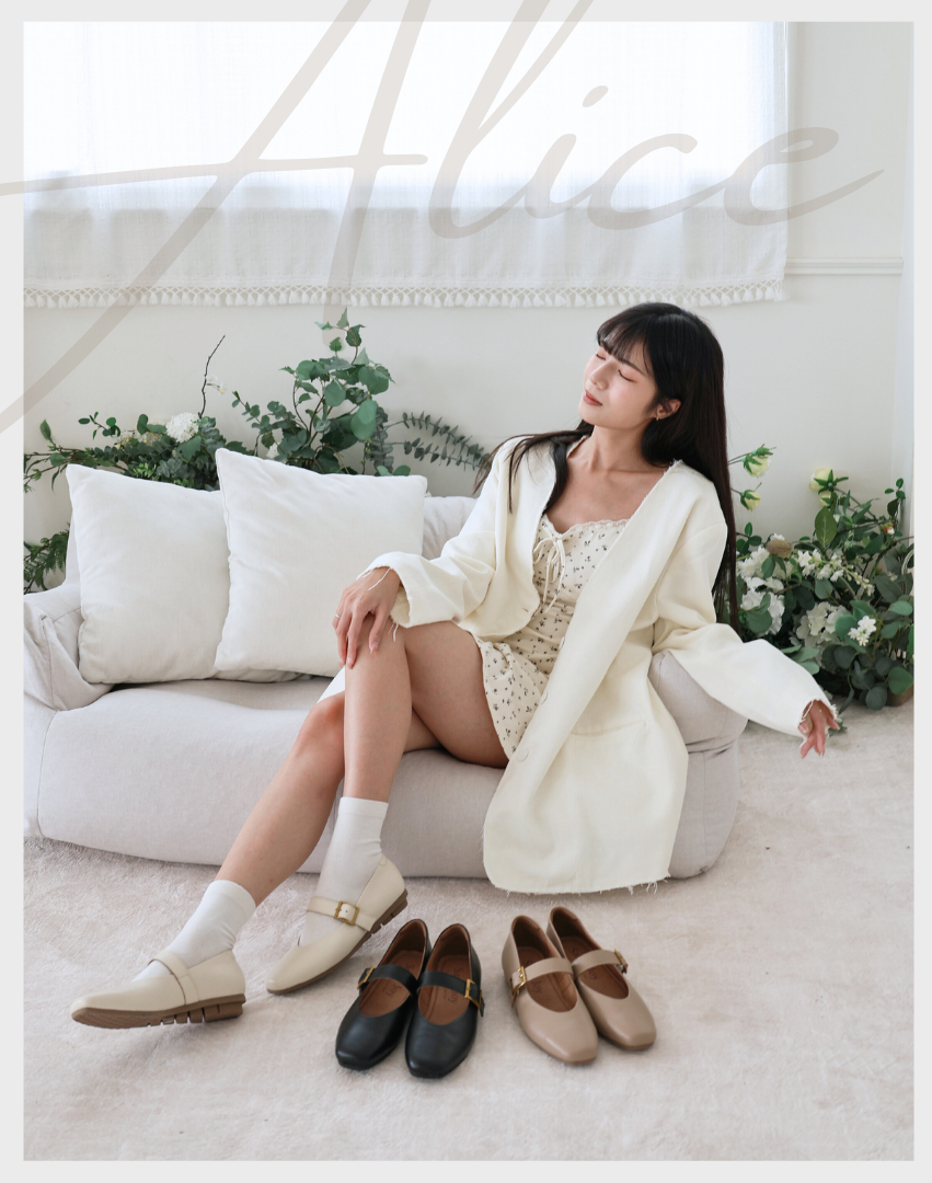 Sanly Joy 艾莉絲軟牛皮瑪莉珍鞋 女生瑪莉珍鞋穿搭 日常優雅風格