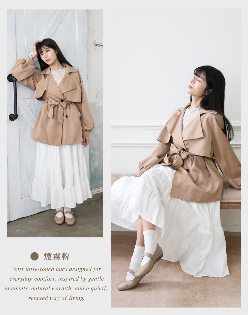 Sanly Joy 艾莉絲軟牛皮瑪莉珍鞋 煙霧粉色 女生真皮瑪莉珍鞋穿搭