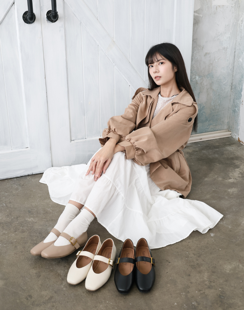 Sanly Joy 艾莉絲軟牛皮瑪莉珍鞋 三色瑪莉珍鞋 女生真皮平底鞋