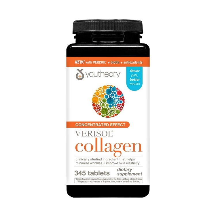 美國Youtheory Verisol 專利活性水解膠原蛋白2500毫克+生物素+C ,345粒裝