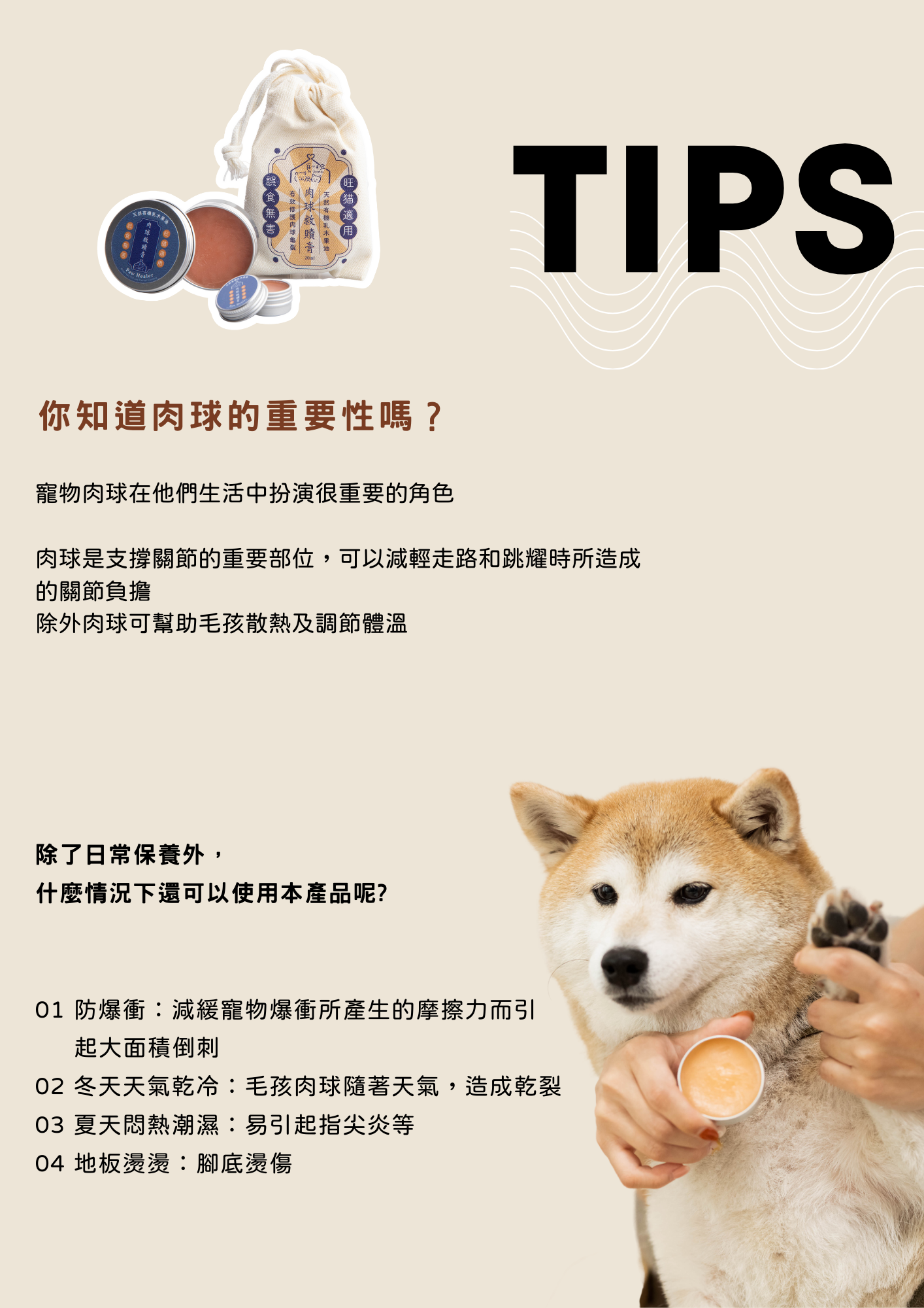 寵心出發｜犬貓 肉球救贖膏 肉球膏 肌膚賦活膏 寵物萬用軟膏 指尖炎可用