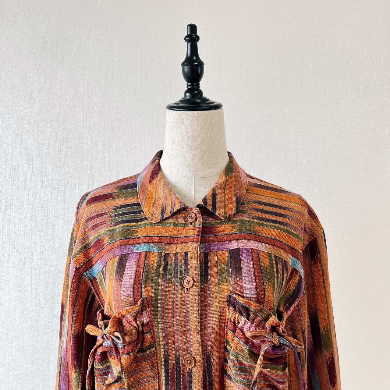 橙色民族風古著上衣