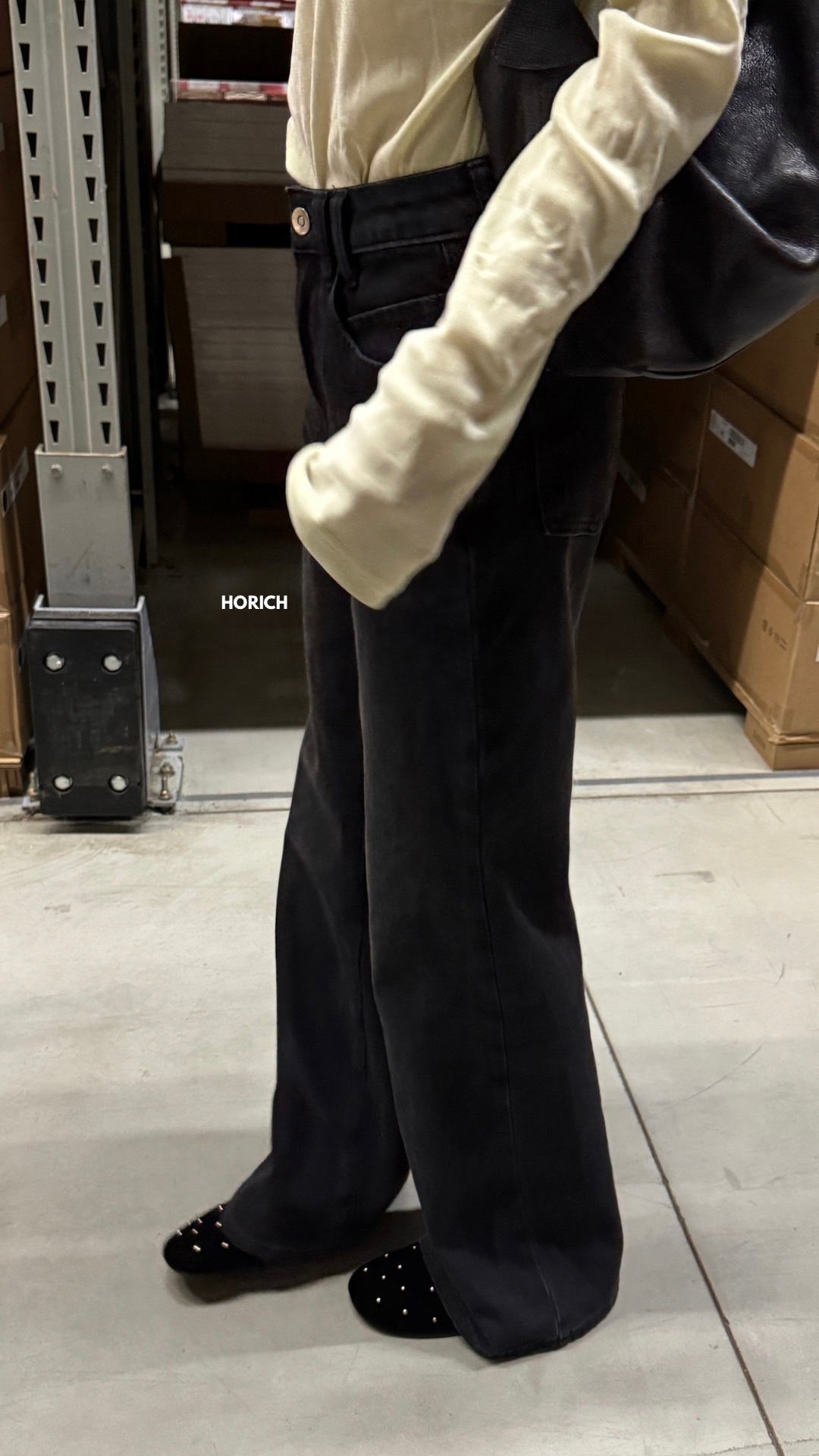 𝗠𝗮𝗿.𝟭𝟭-51293 四面彈喇叭許妍褲S-XL / 黑色