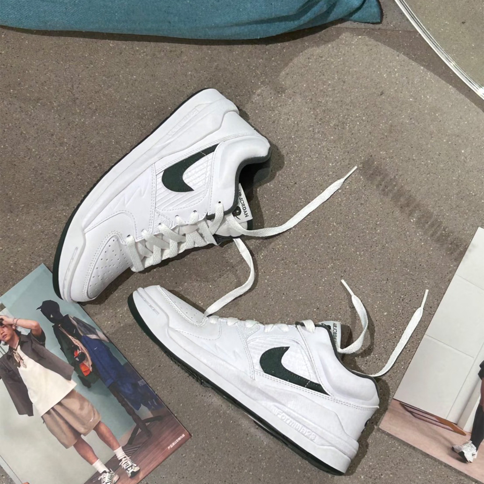 【SALE】現貨秒發Jordan Stadium 90 白綠 綠勾 復古 運動休閒鞋 FB2269-103