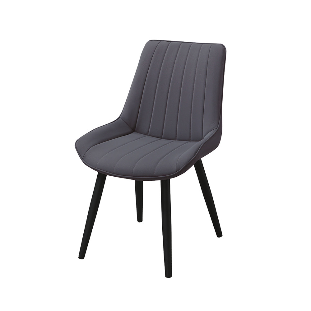 柏蒂家居-卡茜工業風皮革坐墊餐椅/休閒椅(單椅)