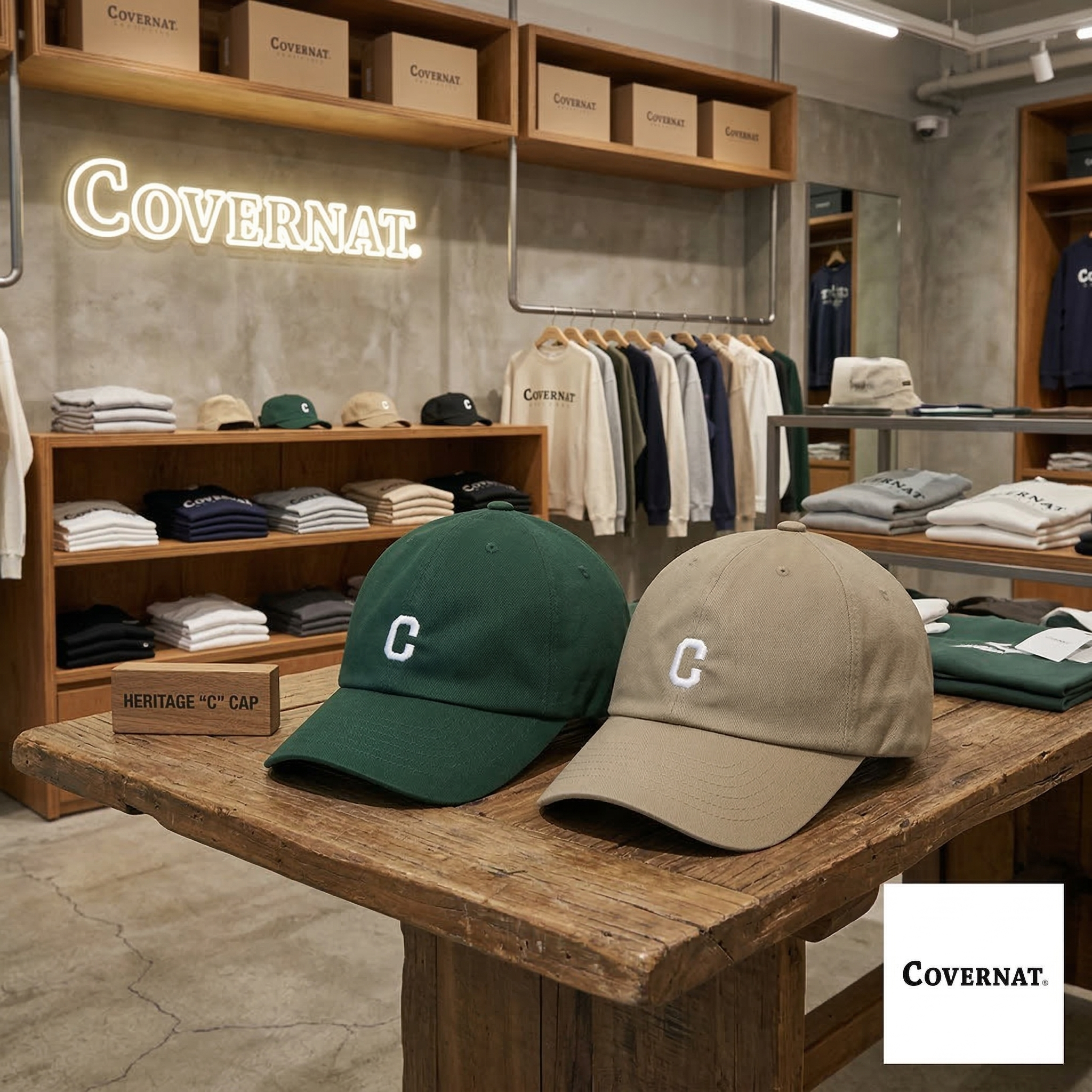 【預購】Covernat K031139 小C字棒球帽