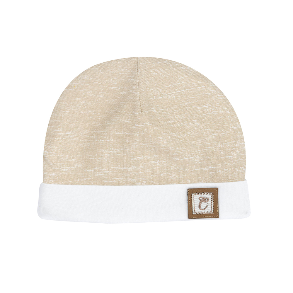 飛行小熊-麻花紗嬰兒帽