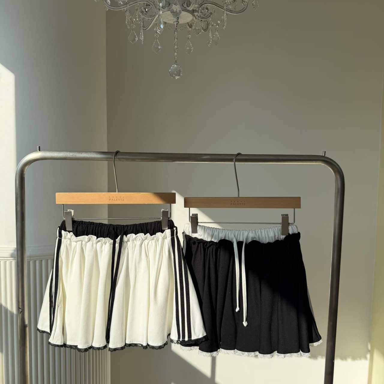 運動風內安全褲短裙