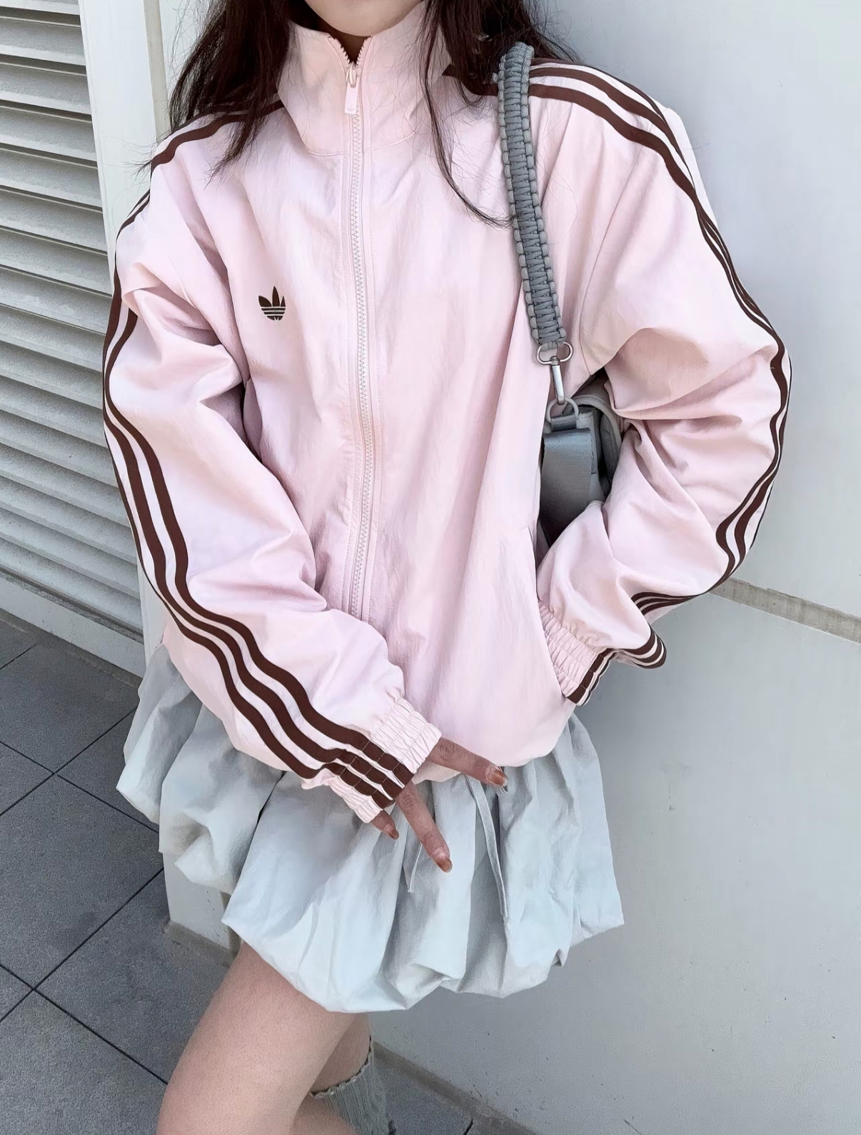 Adidas Originals Adicolor Firebird 櫻花粉 粉色 教練外套 立領外套 寬鬆(任買兩件7-11免運)/預購