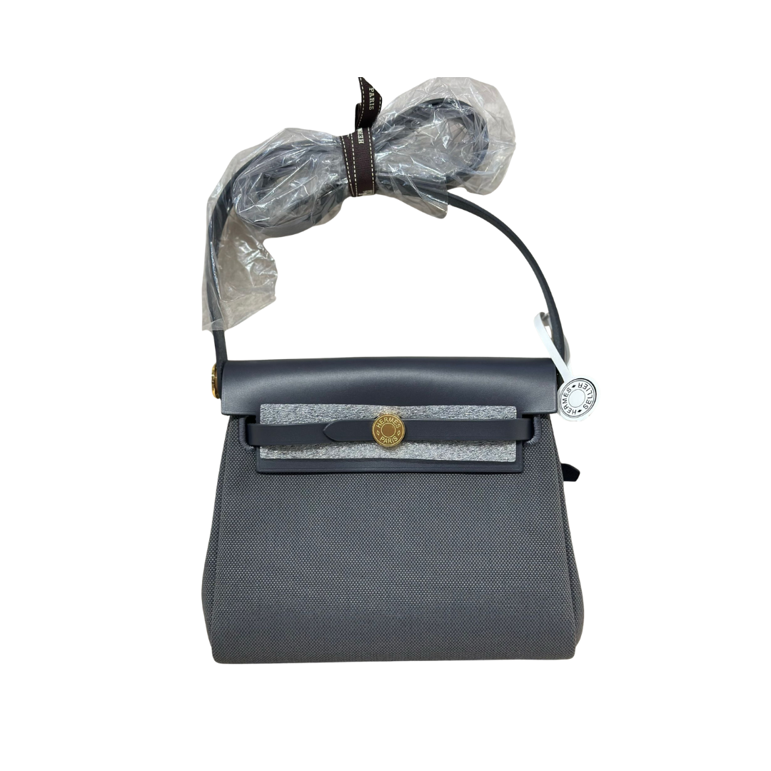 1YK0312-036 [HERMES] Mini Herbag  石板灰金 K Stamp (BR)