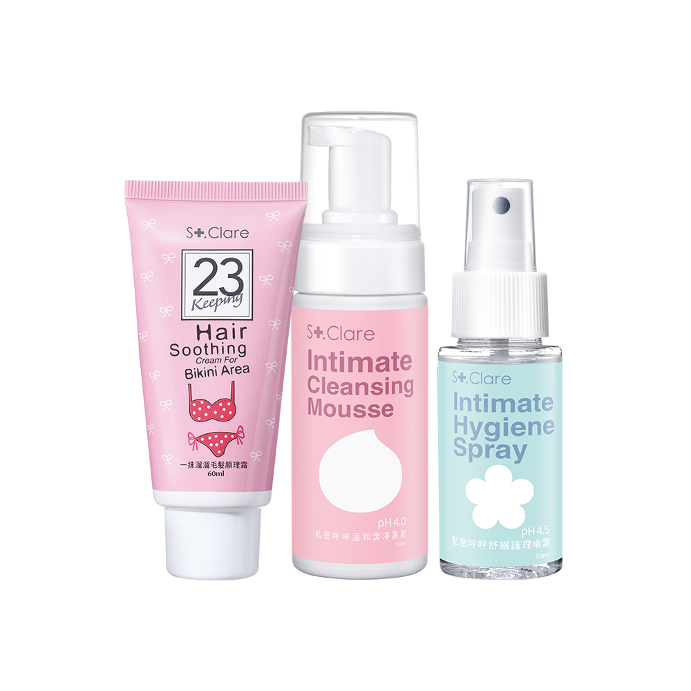 私密(毛髮順理霜+潔淨慕斯+護理噴霧)