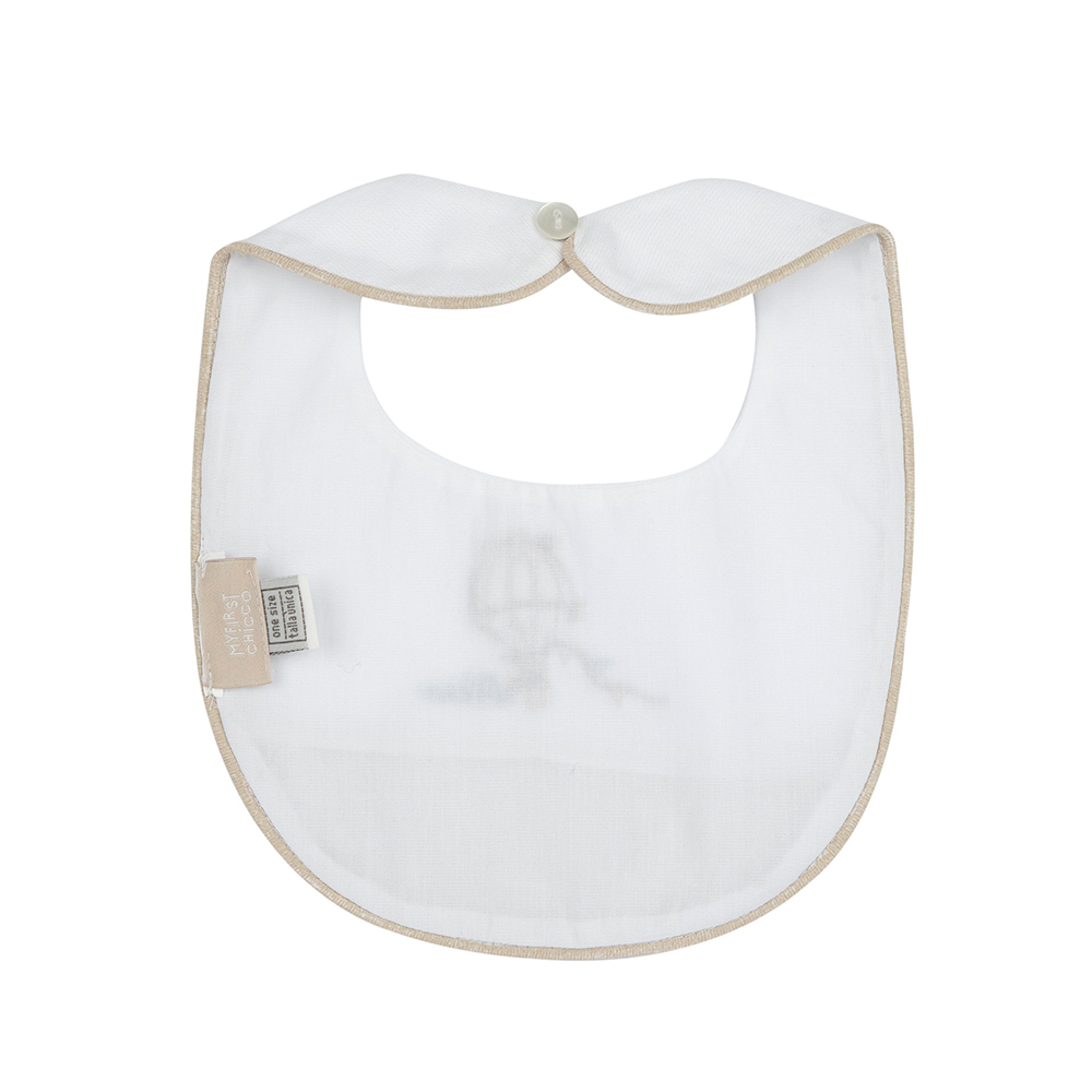 飛行小熊-剪接麻花+繡圖圍兜