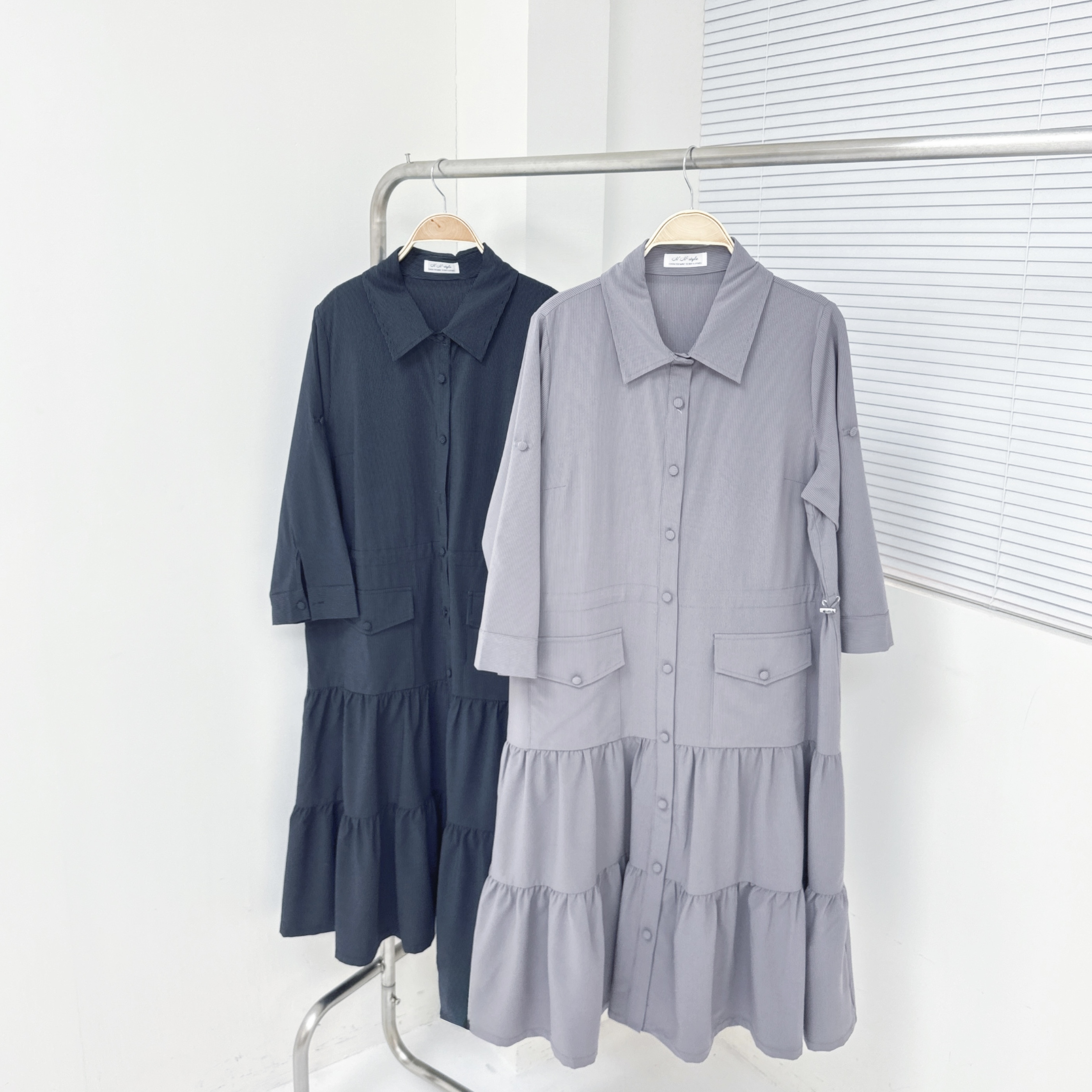 【廠家制】腰索繩幼條紋假鈕扣OPS (A25-A26)