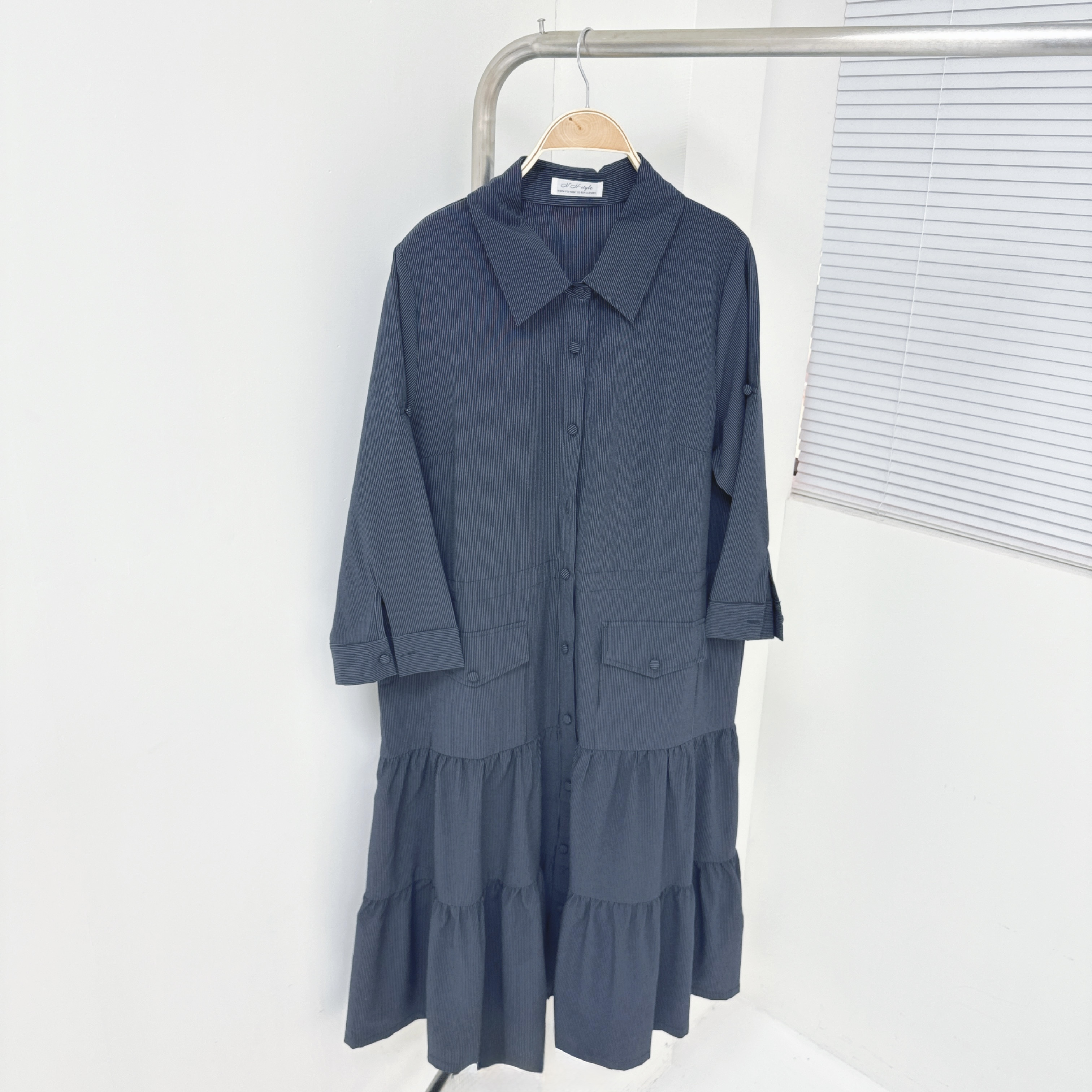 【廠家制】腰索繩幼條紋假鈕扣OPS (A25-A26)