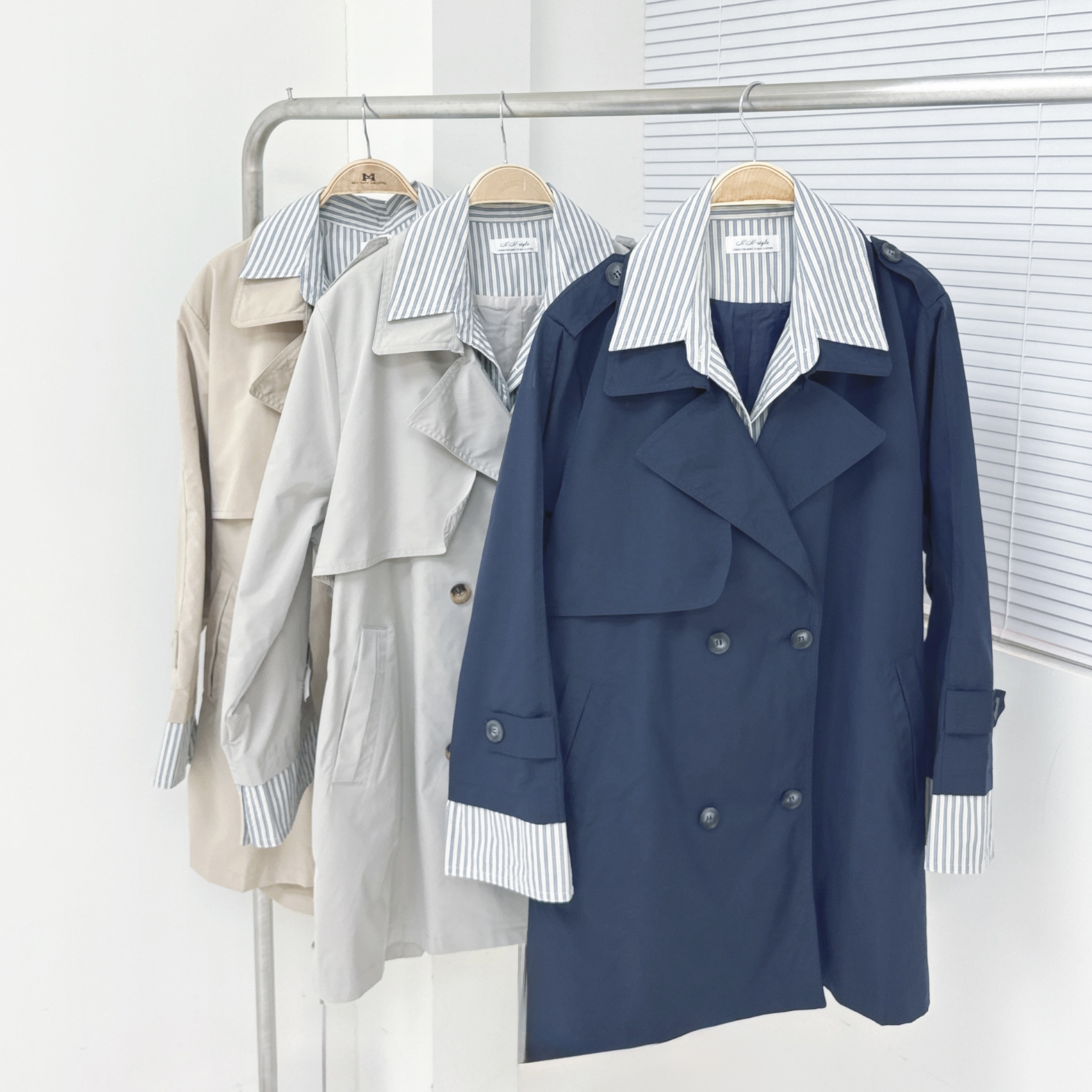 【廠家制】拼條子乾濕褸 (A22-A24)